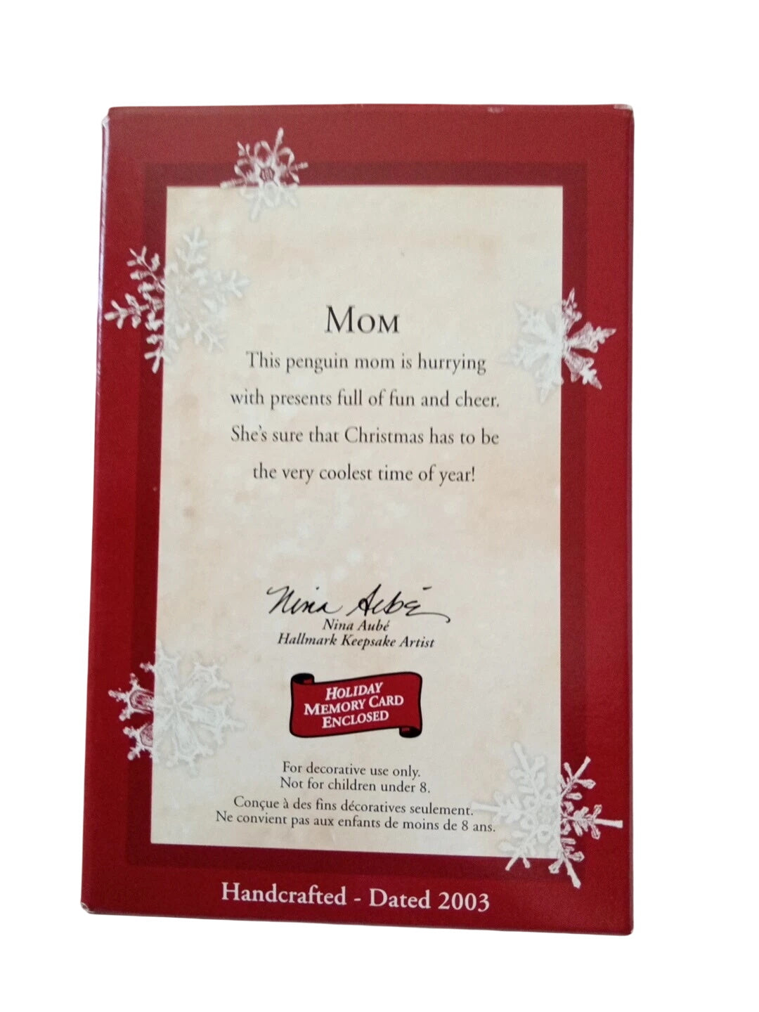 2003 Mom Hallmark Ornament (Penguin) QXG8887 Image6