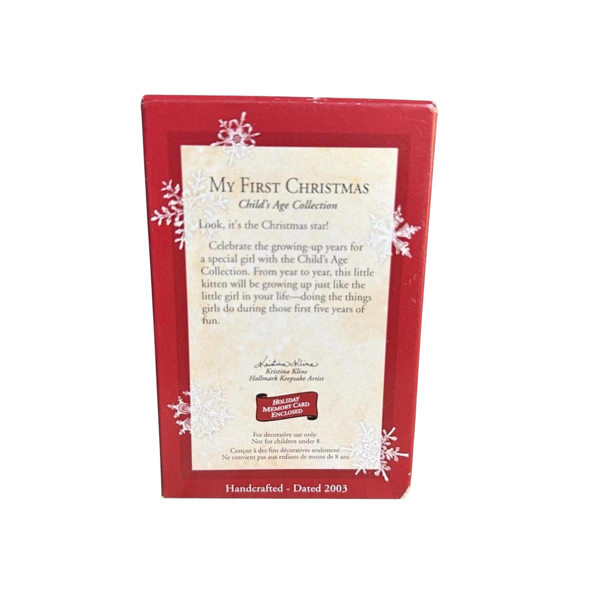 2003 My First Christmas Child's Age Collection Hallmark Ornament (Child's Age Collection) QXG8697 Image6
