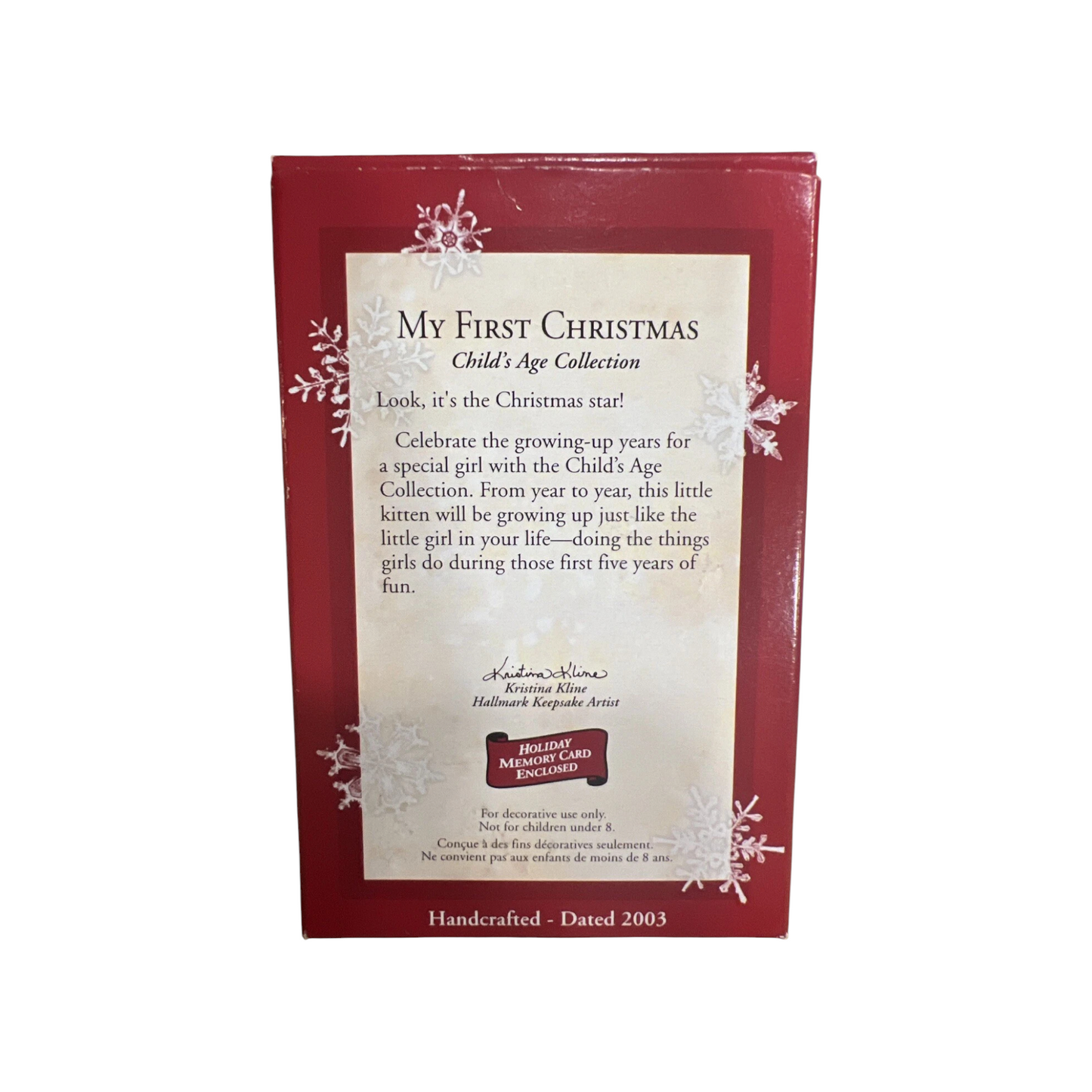 2003 My First Christmas Hallmark Ornament (Child's Age Collection) QXG2487