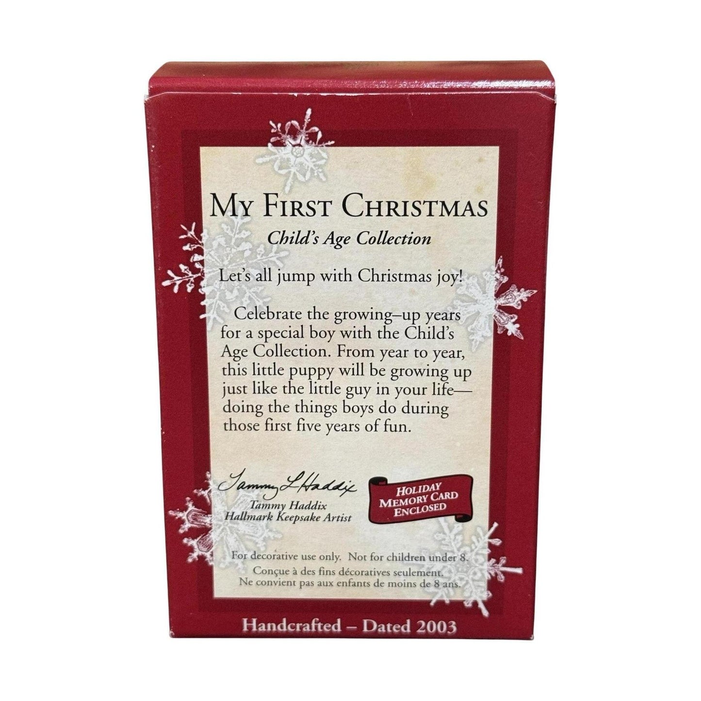 2003 My First Christmas Hallmark Ornament (Child's Age Collection) QXG2856