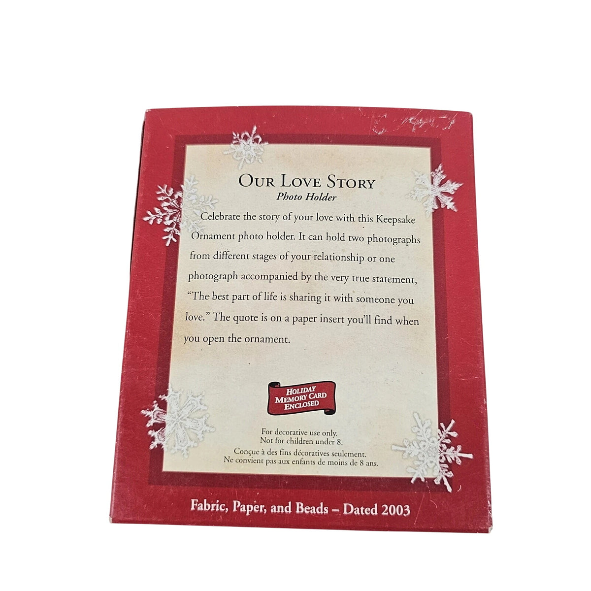 2003 Our Love Story Hallmark Ornament (Photo Holder) QXG8859 Image5