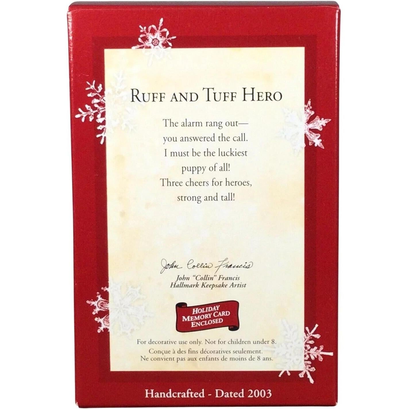 2003 Ruff and Tuff Hero Hallmark Ornament (Firefighter) QXG8557