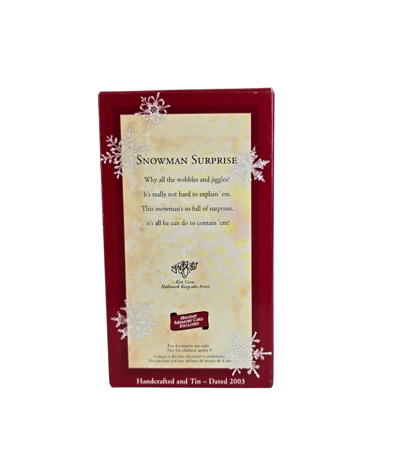 2003 Snowman Surprise Hallmark Ornament (Snowman) QXG8807 Image5