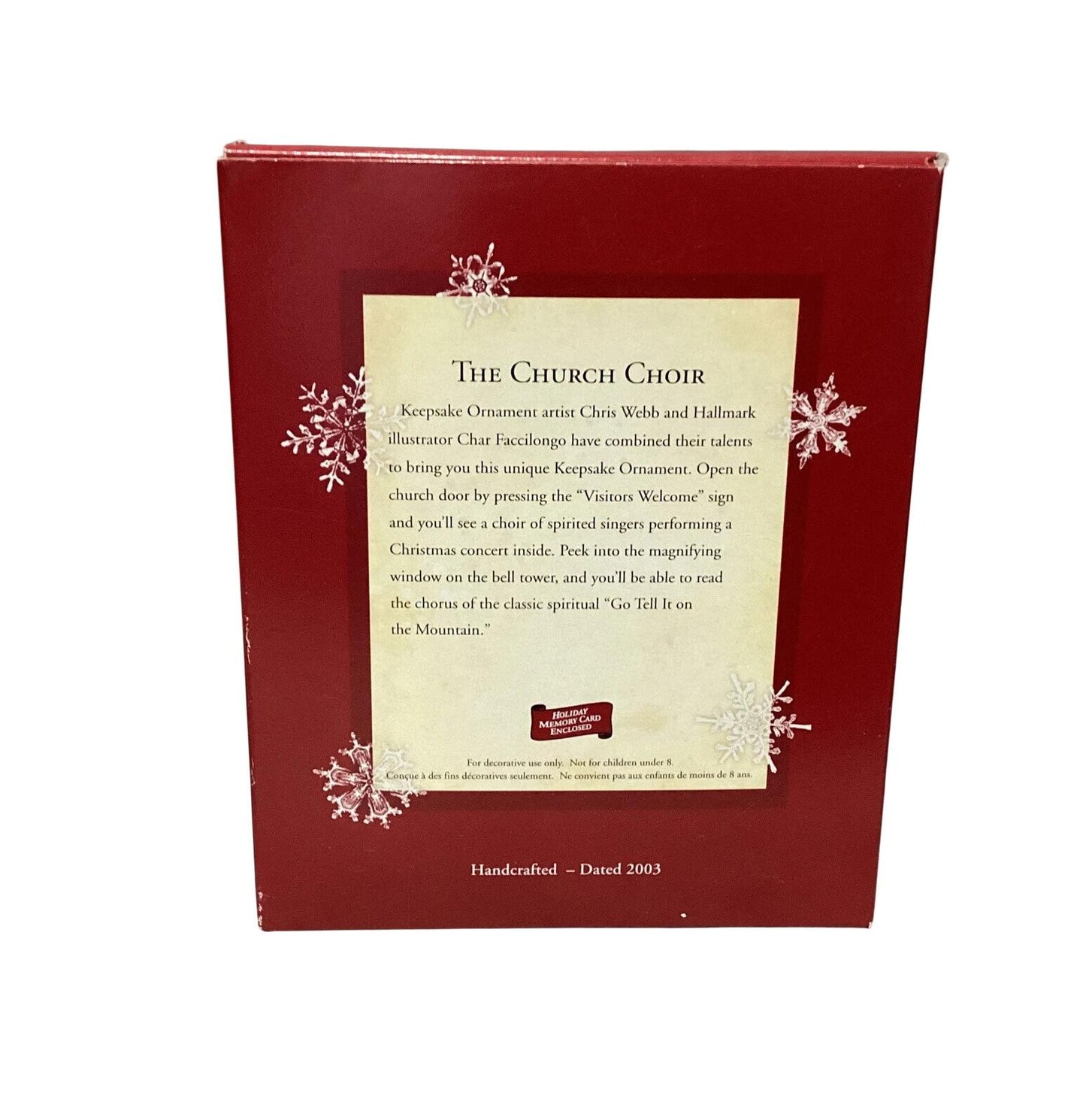 2003 The Church Choir Hallmark Ornament (Church) QXG2429