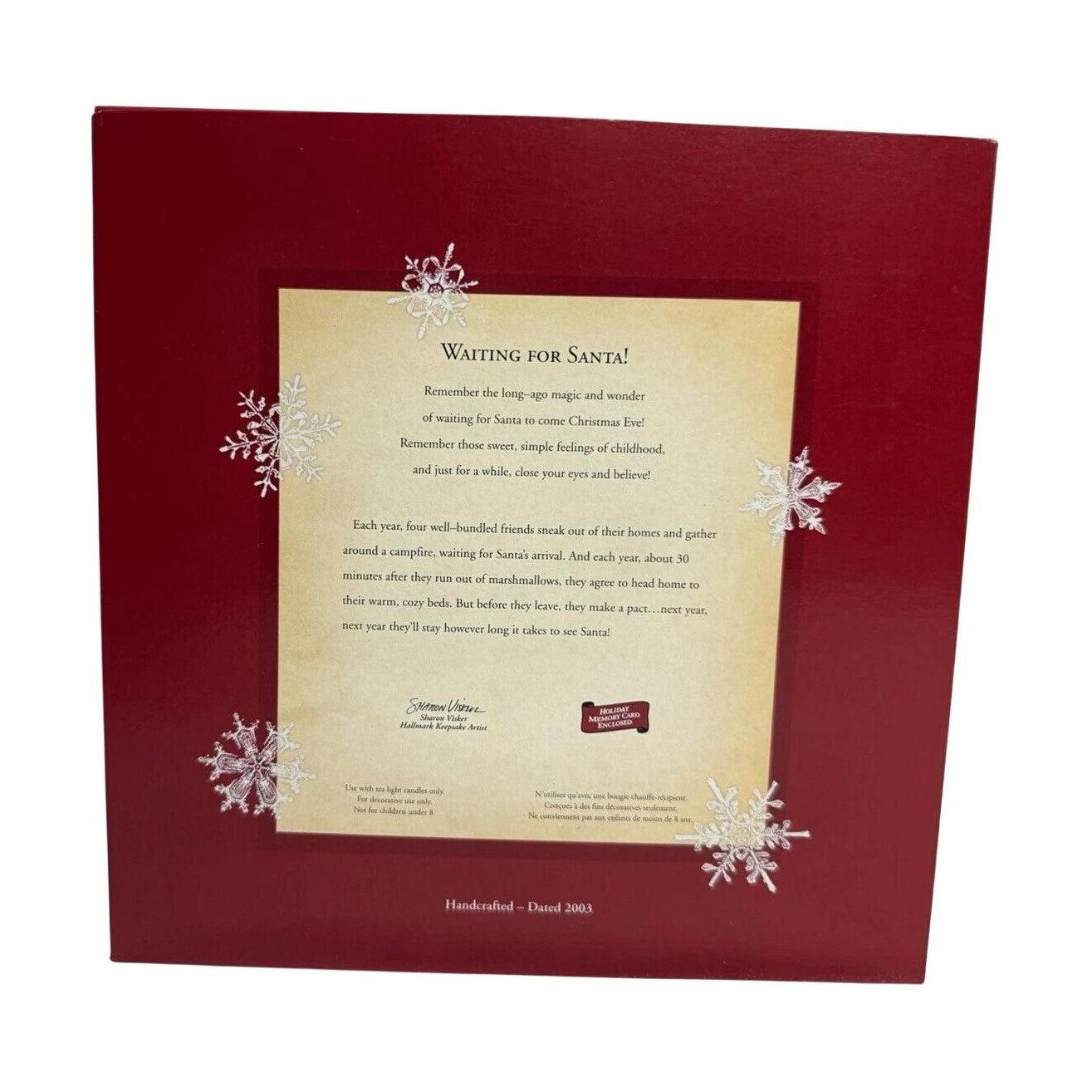 2003 Waiting for Santa! Hallmark Ornament (Candleholder Base with Four Ornaments) QRP4327