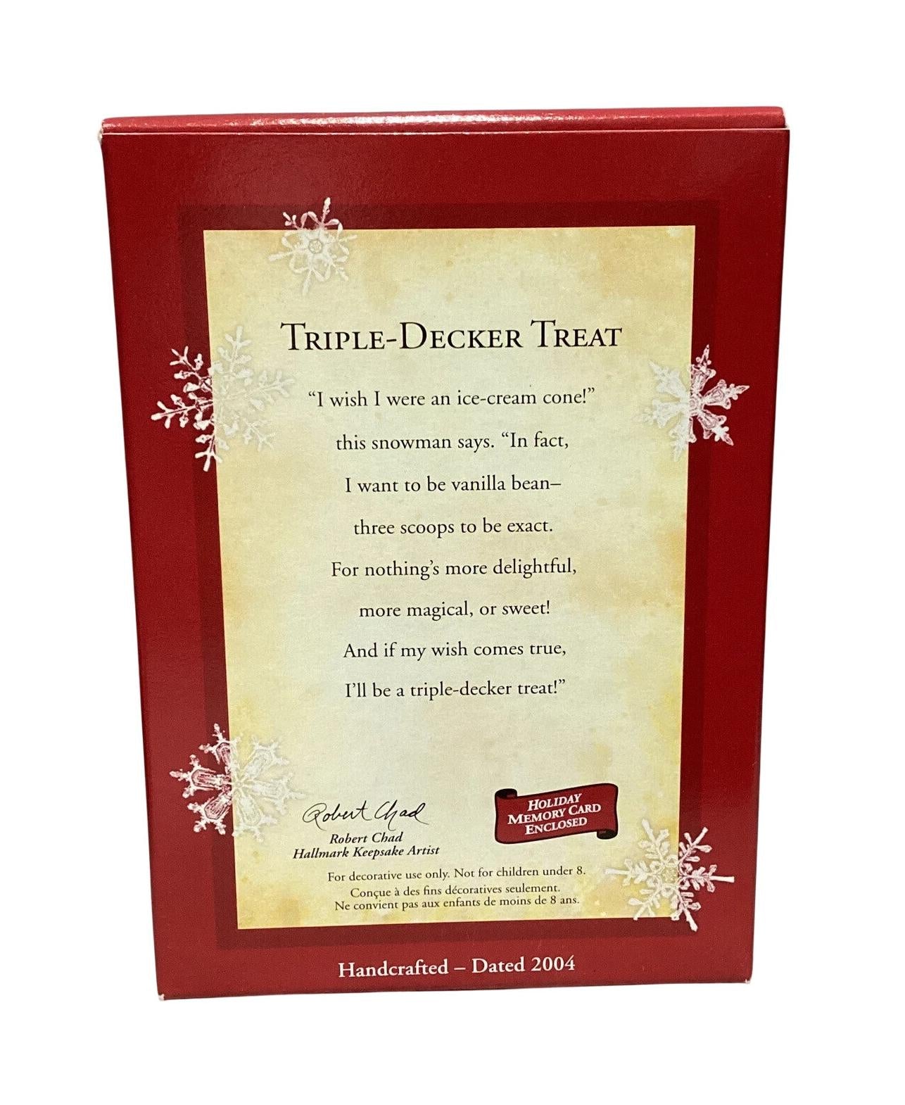 2004 Triple-Decker Treat Hallmark Ornament (Snowmen) QXG5491