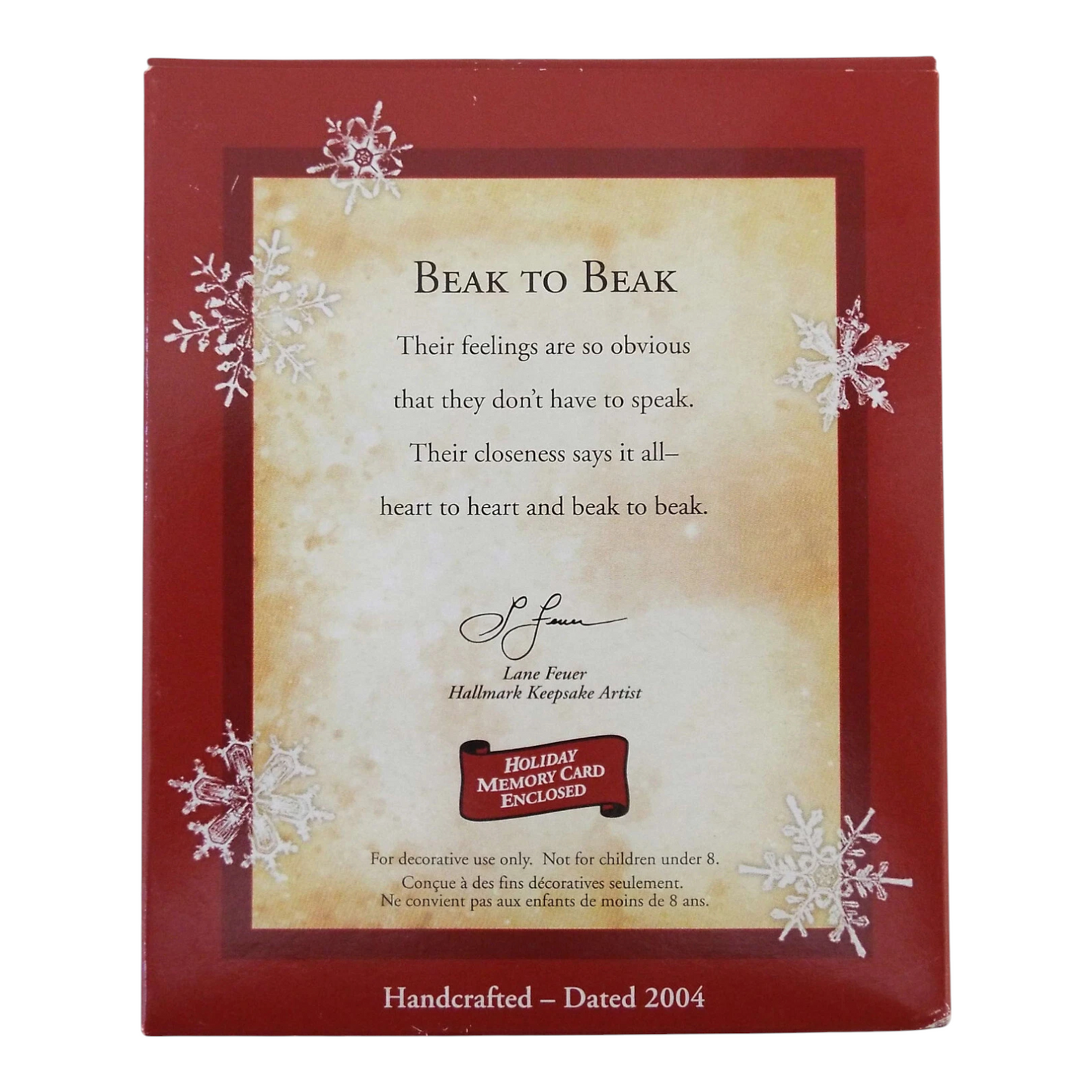 2004 Beak to Beak Hallmark Ornament (Bird) QXG5331