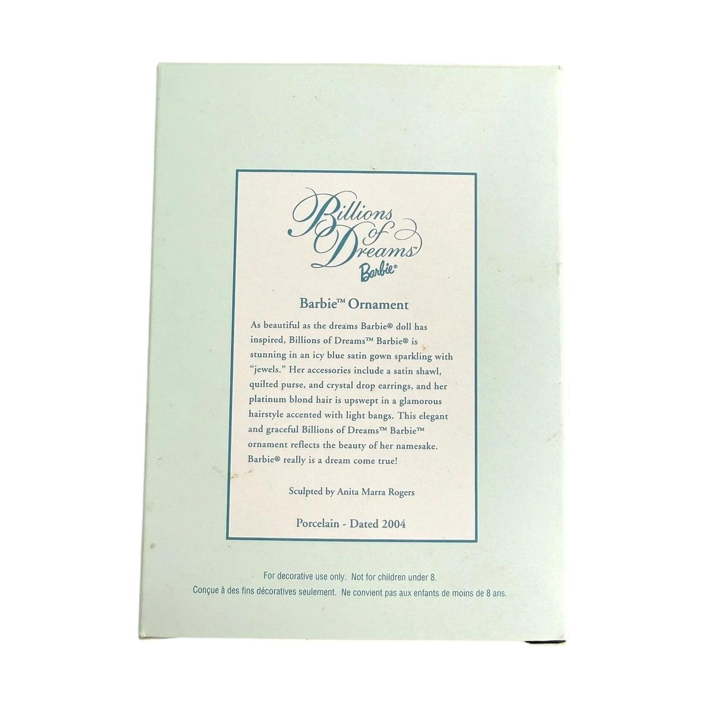 2004 Billions of Dreams Barbie Ornament Hallmark Ornament (Porcelain Barbie) QXC4009 Image6