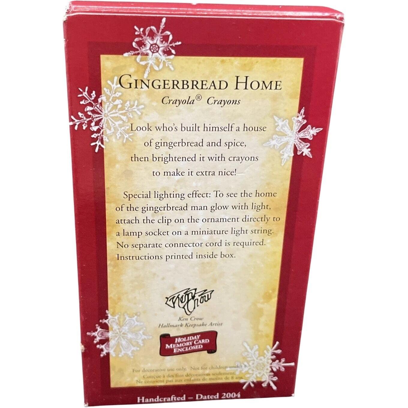 2004 Gingerbread Home Hallmark Ornament (Crayola) QXI5294