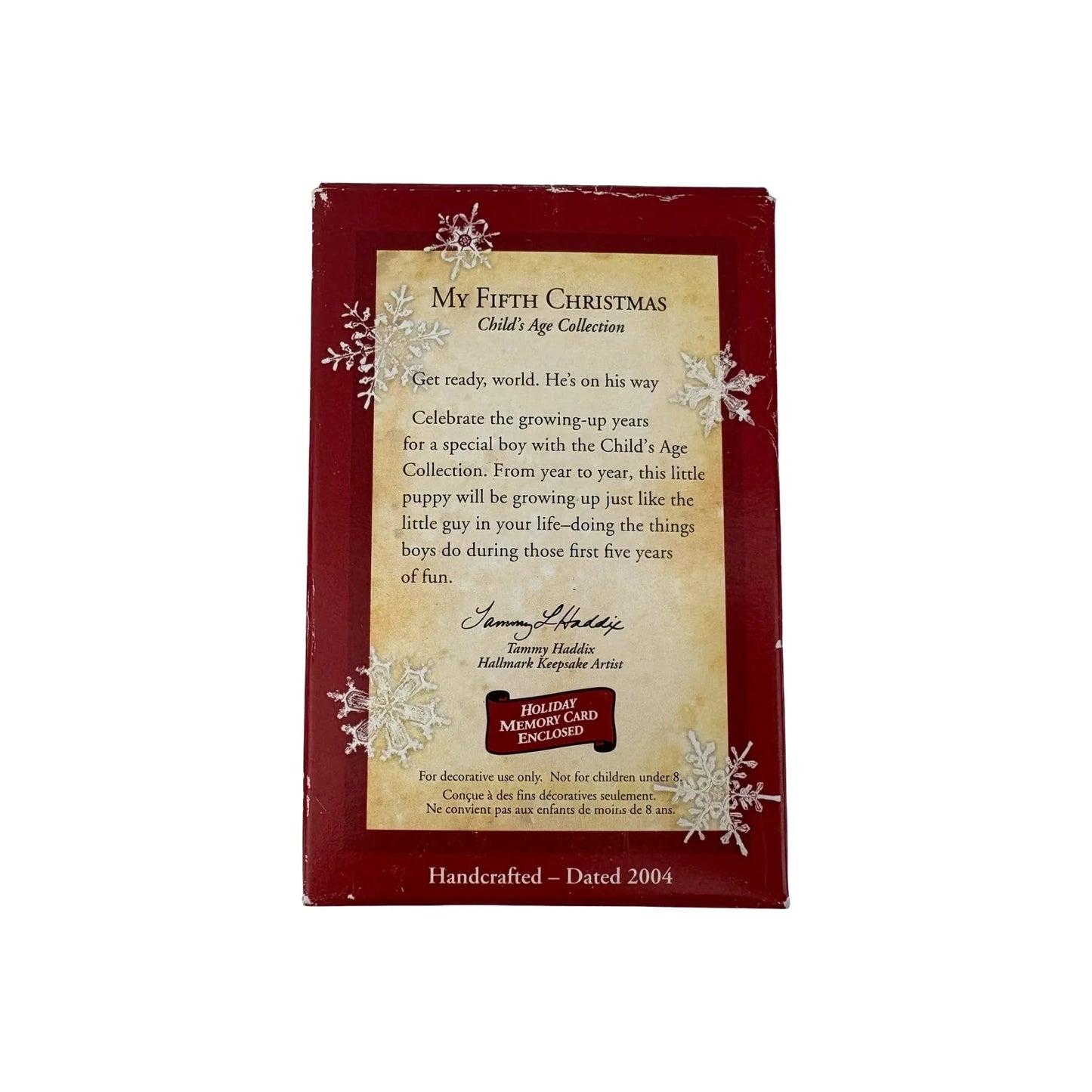 2004 My Fifth Christmas Hallmark Ornament (Child's Age Collection) QXG5701