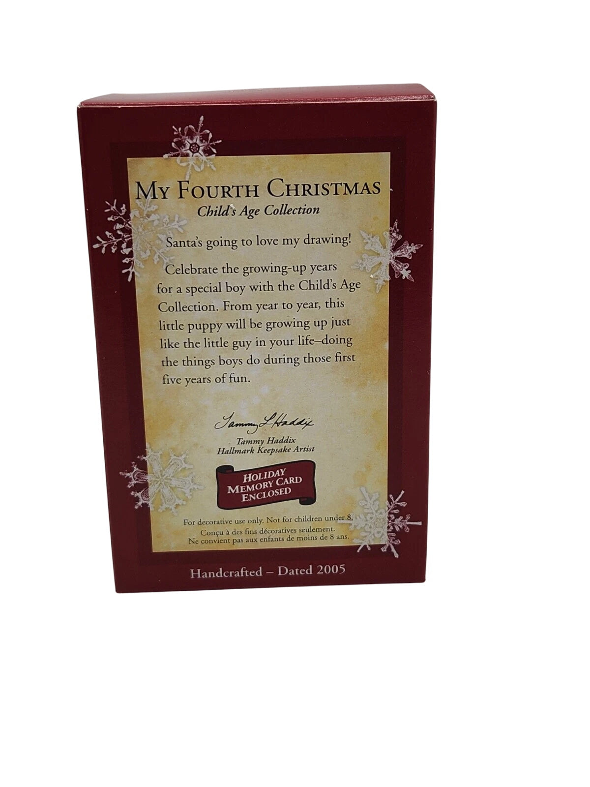 2004 My Fourth Christmas Hallmark Ornament (Child's Age Collection) QXG4555