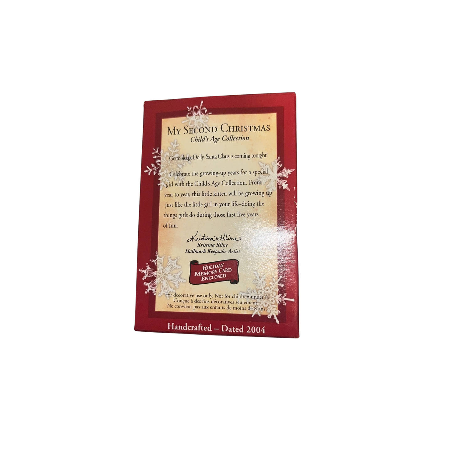 2004 My Second Christmas Hallmark Ornament (Child's Age Collection) QXG5674