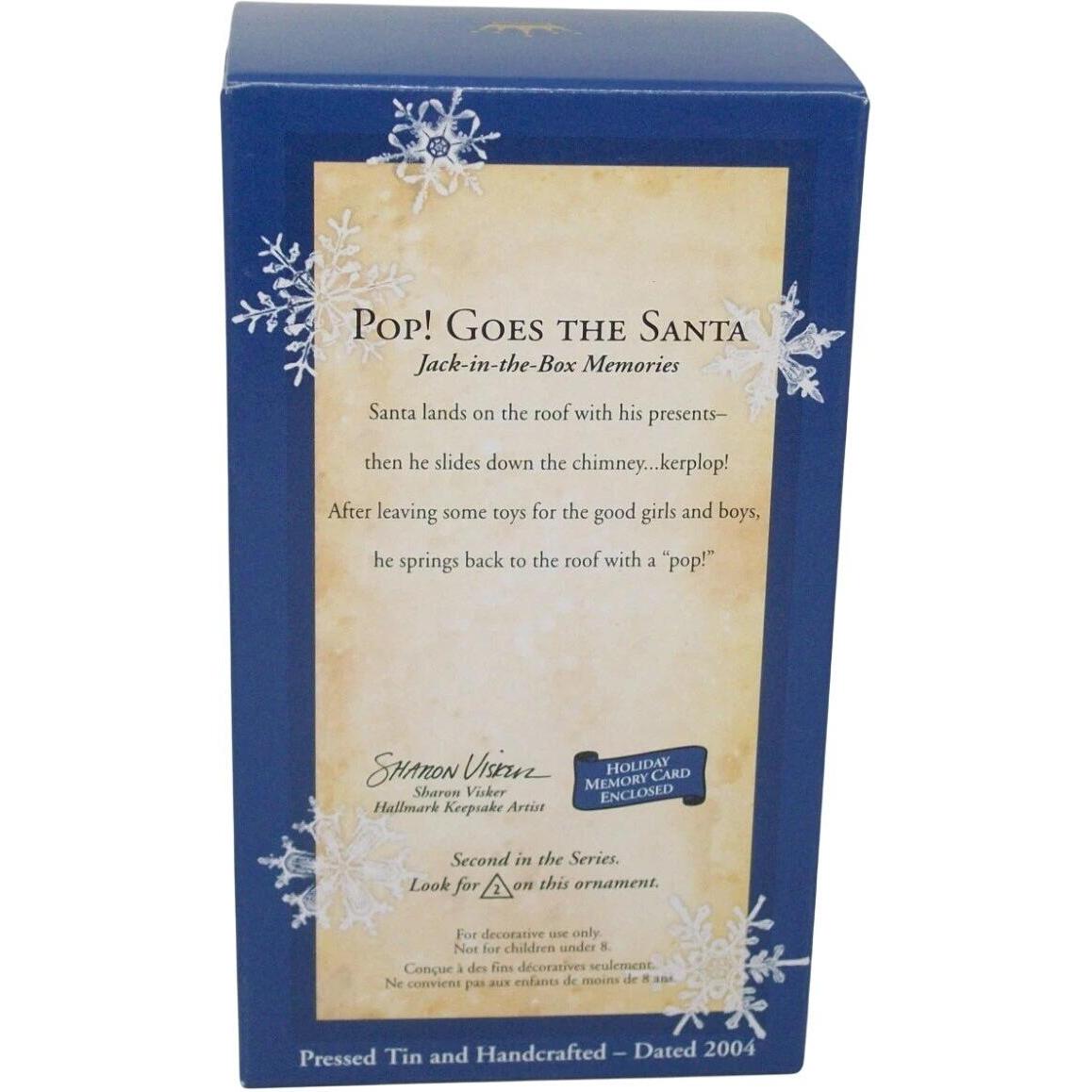 2004 Pop! Goes The Santa Hallmark Ornament (Jack-in-the-Box Memories) QX8411