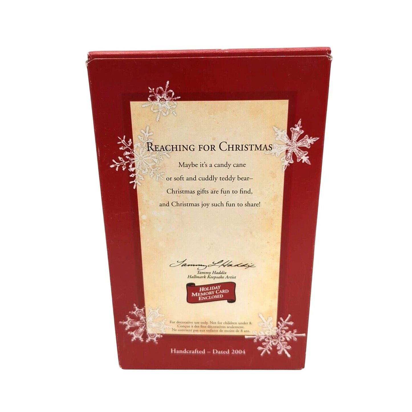 2004 Reaching for Christmas Hallmark Ornament (Fireplace) QXG5474