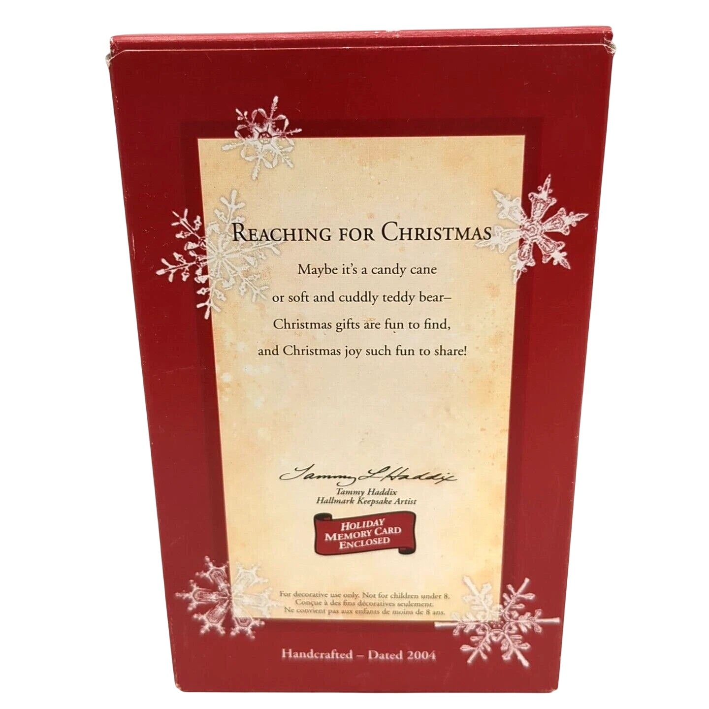 2004 Reaching for Christmas Hallmark Ornament (Fireplace) QXG5474