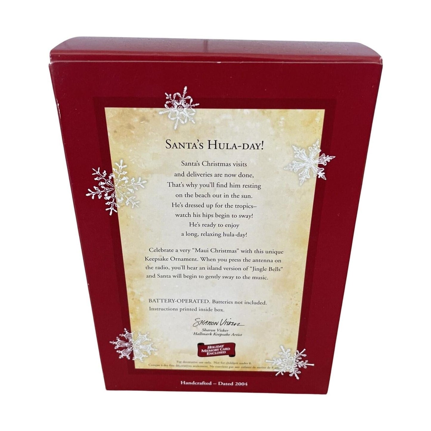 2004 Santa's Hula-Day! Hallmark Ornament (Beach) QLX7631