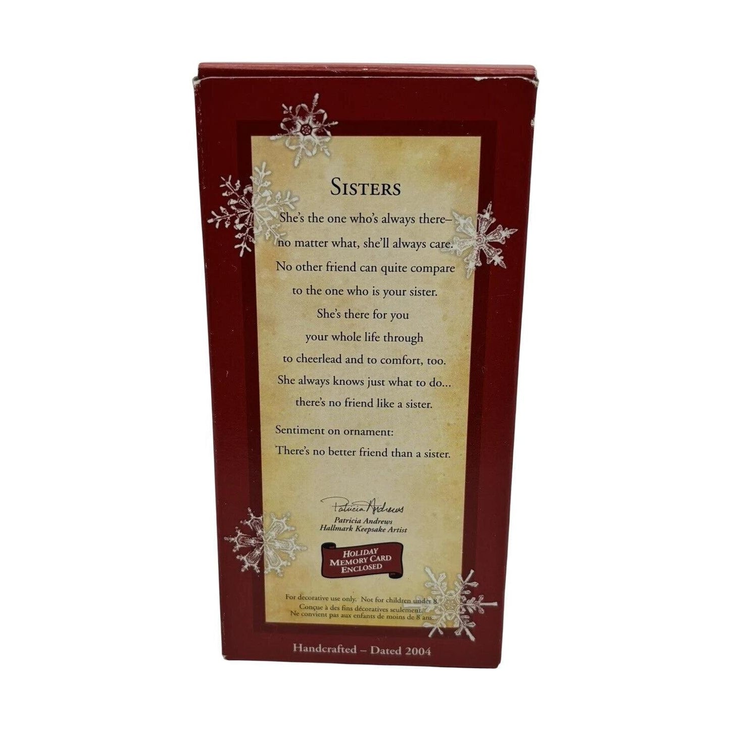 2004 Sisters Hallmark Ornament (Family) QXG5594