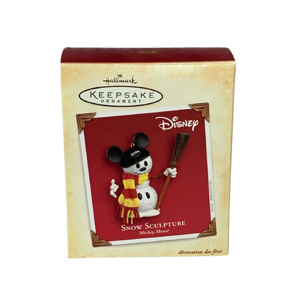 2004 Snow Sculpture Hallmark Ornament (Mickey Mouse) QXD5014