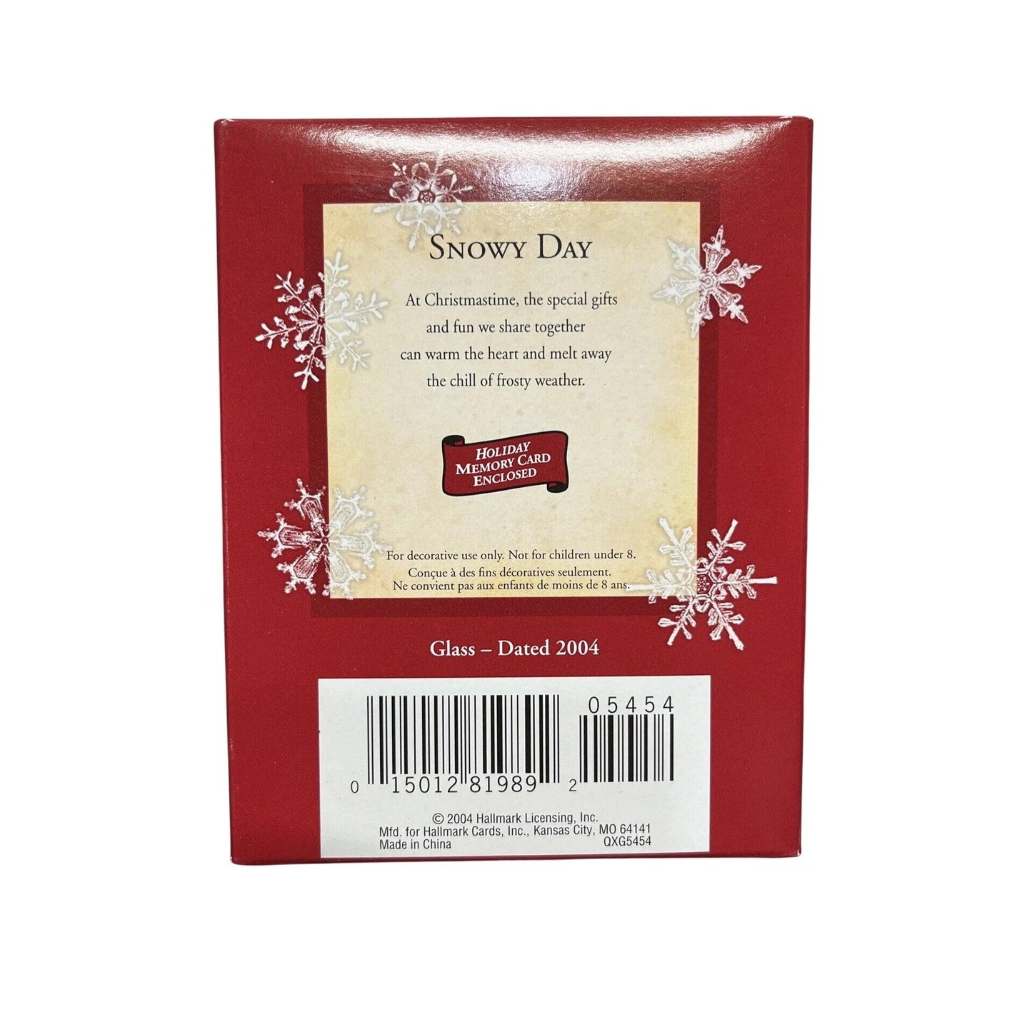 2004 Snowy Day Hallmark Ornament (Ball) QXG5454