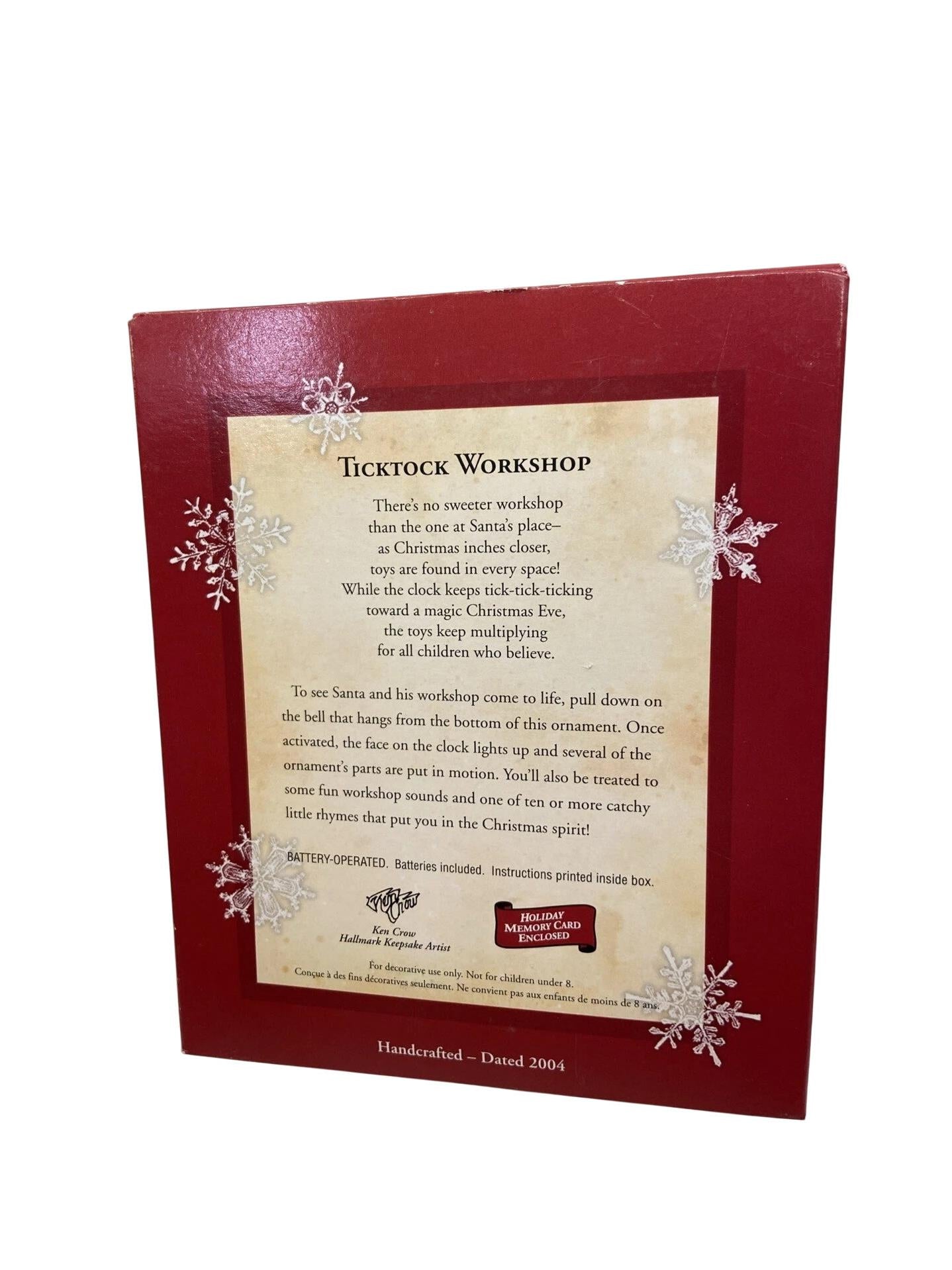 2004 Ticktock Workshop Hallmark Ornament (Clock) QLX7614