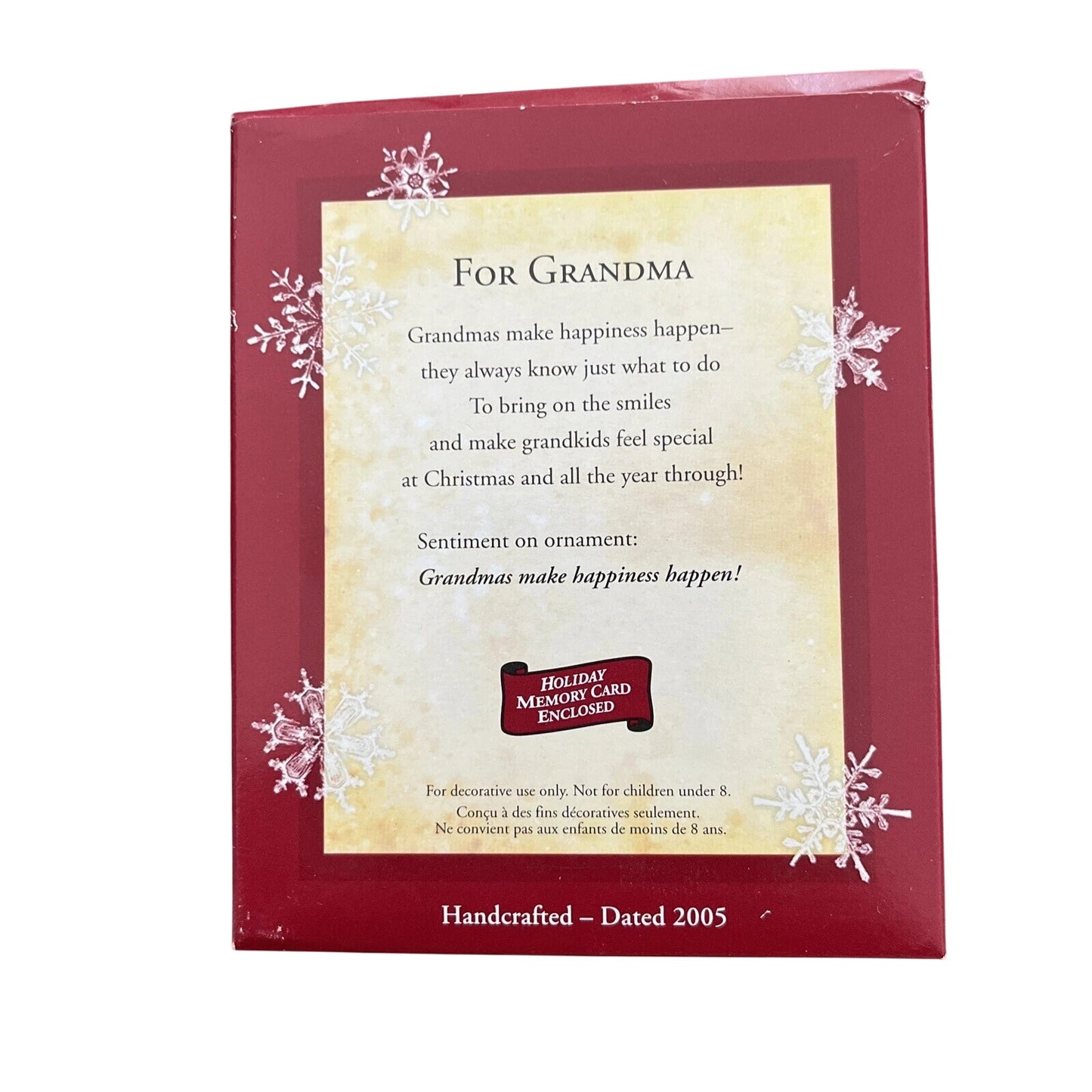 2005 For Grandma Hallmark Ornament (Photo Holder) QXG4695
