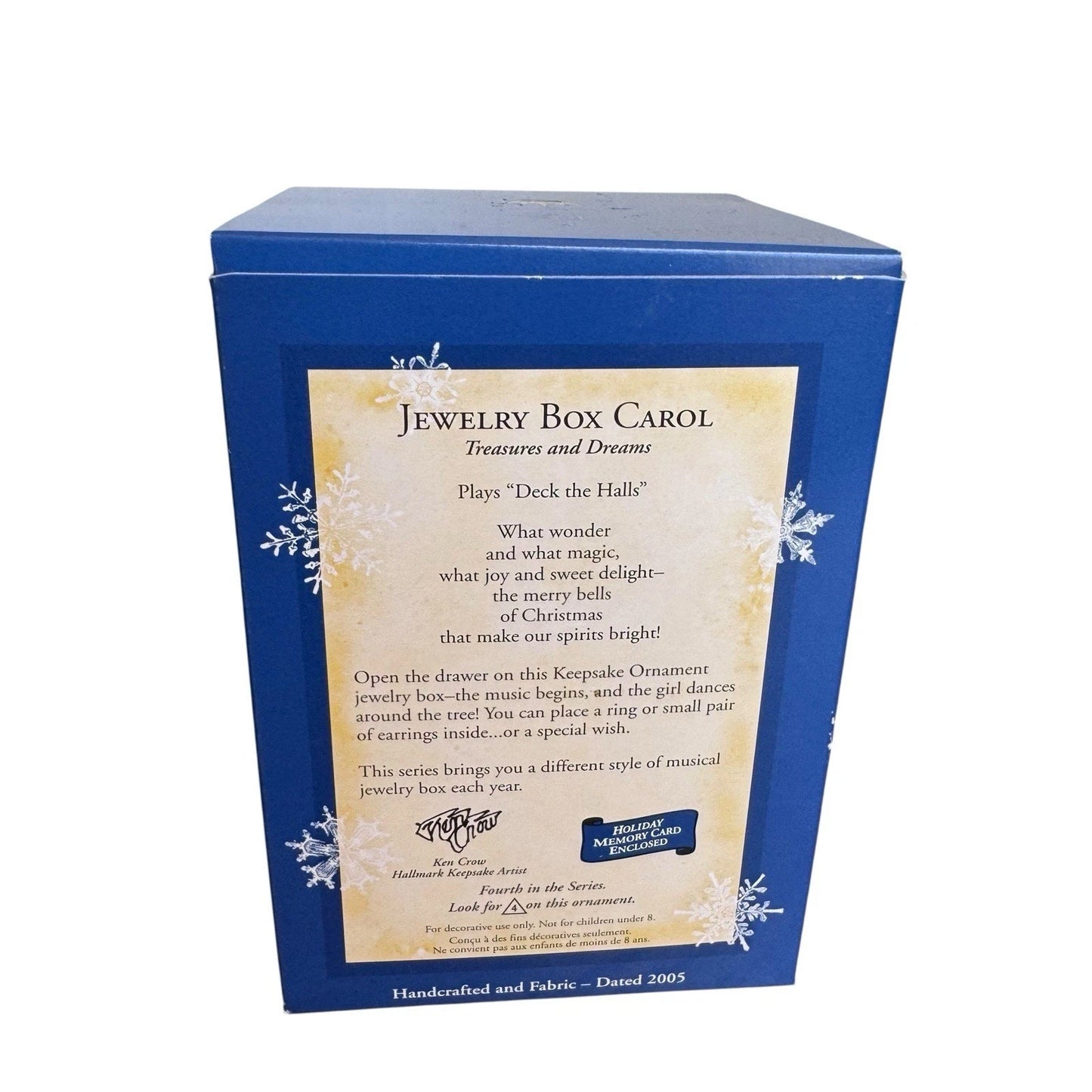 2005 Jewelry Box Carol Hallmark Ornament (Treasures and Dreams) QX2172