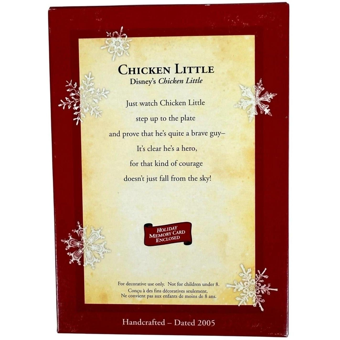 2005 Chicken Little Hallmark Ornament (Chicken Little) QXD4815