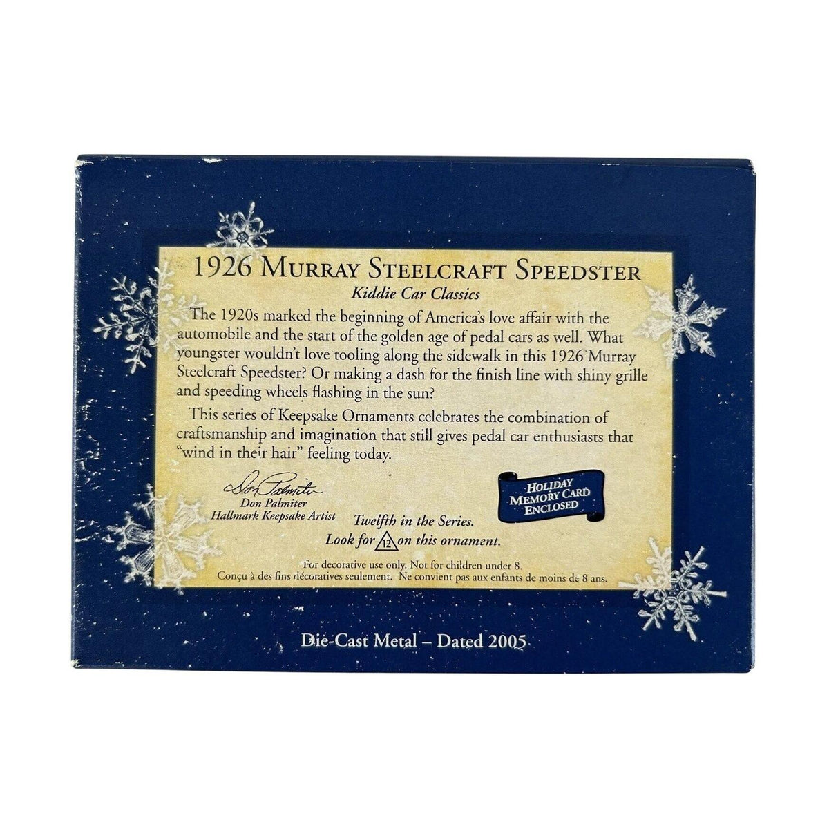 2005 Hallmark Ornament (1926) Murray Steelcraft Speedster Hallmark Ornament (Kiddie Car Classics) QX2295 Image6