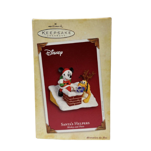 2005 Santa's Helpers Hallmark Ornament (Mickey and Pluto) QXD4012