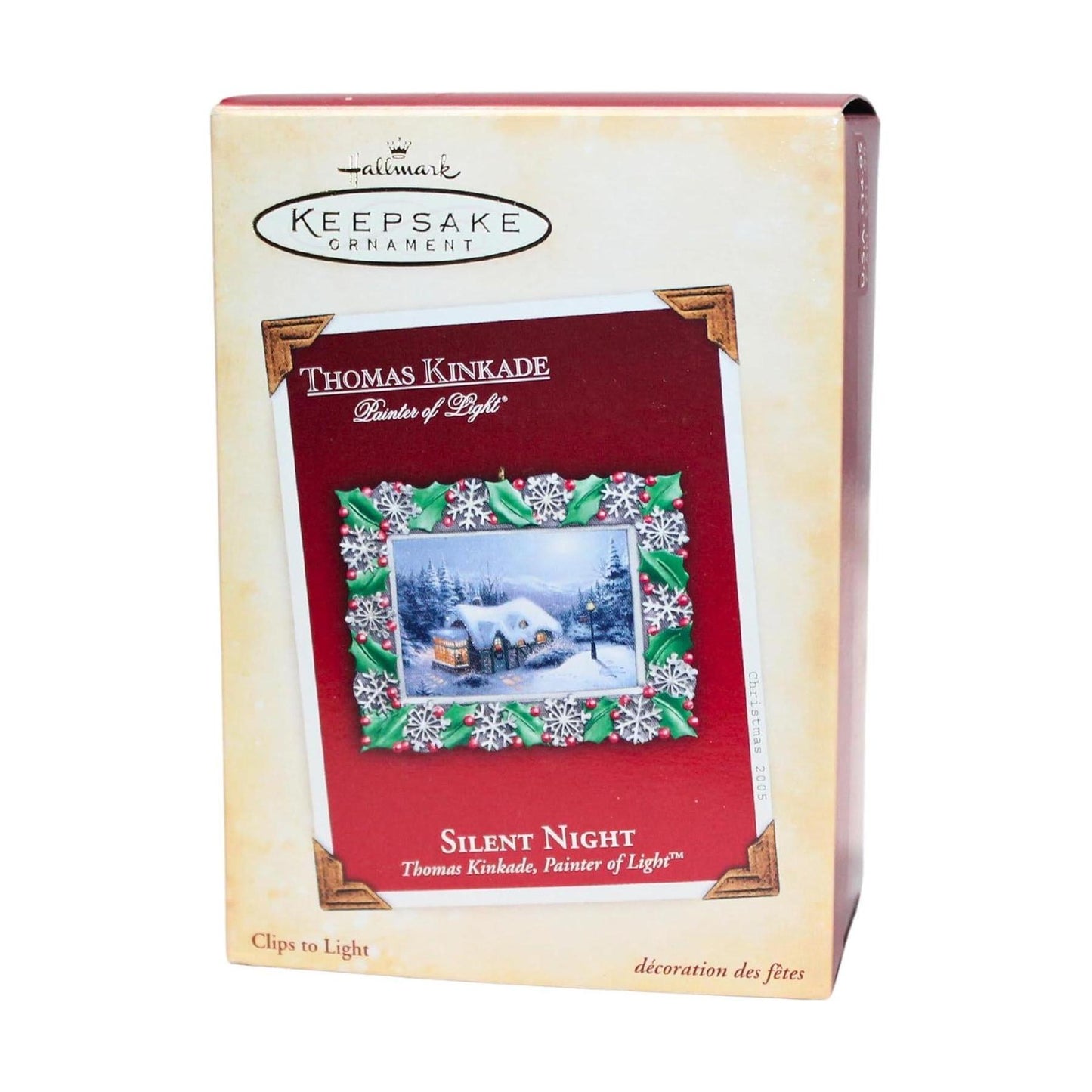 2005 Silent Night Hallmark Ornament (Thomas Kinkade) QXG4482
