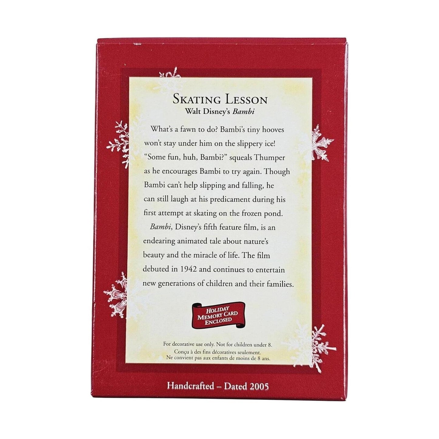 2005 Skating Lesson Hallmark Ornament (Bambi) QXD4242