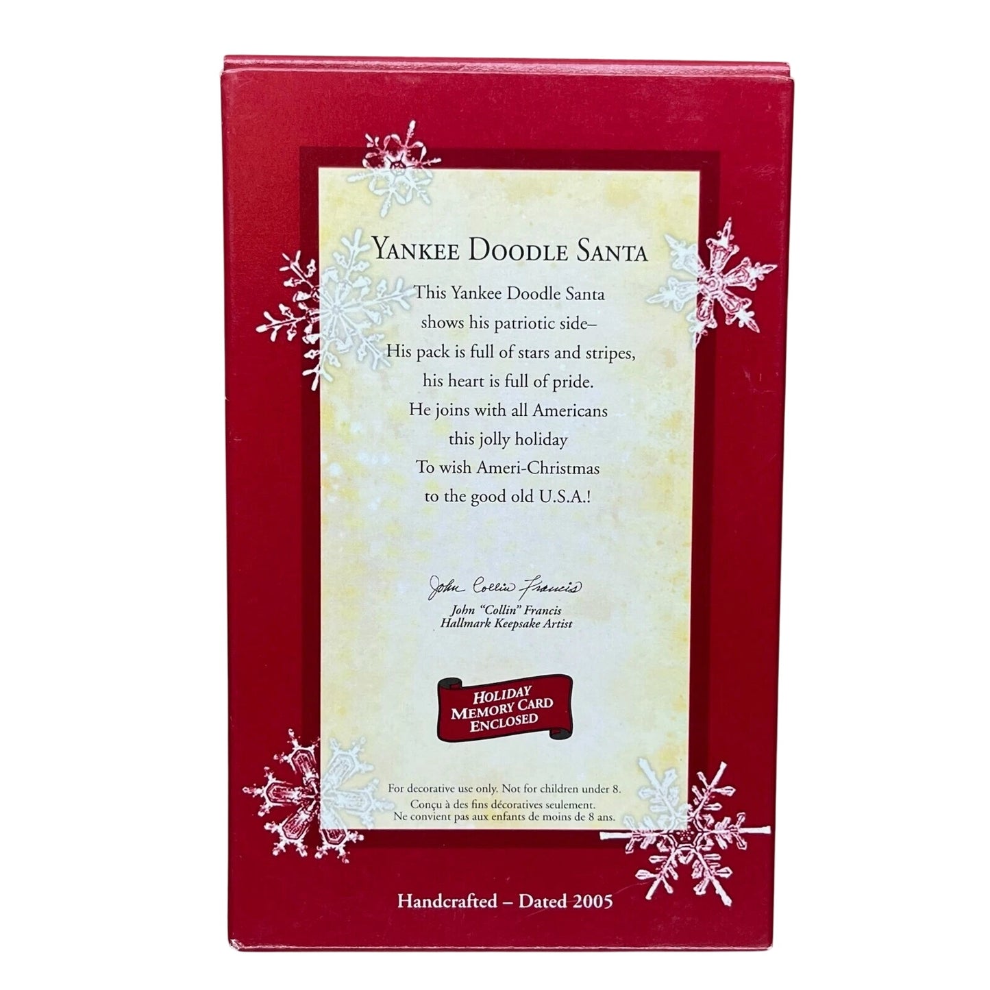 2005 Yankee Doodle Santa Hallmark Ornament (Santa Claus) QXG4335 Image6