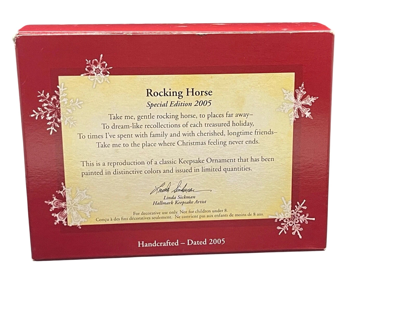 2005Rocking Horse Hallmark Ornament (Rocking Horse) QXE2352