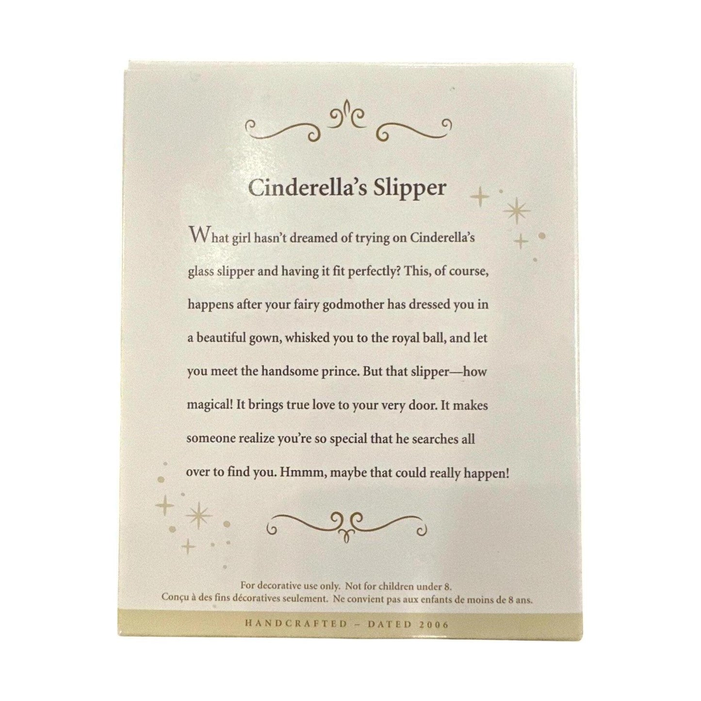 2006 Cinderella's Slipper Hallmark Ornament (Disney) QMP4017