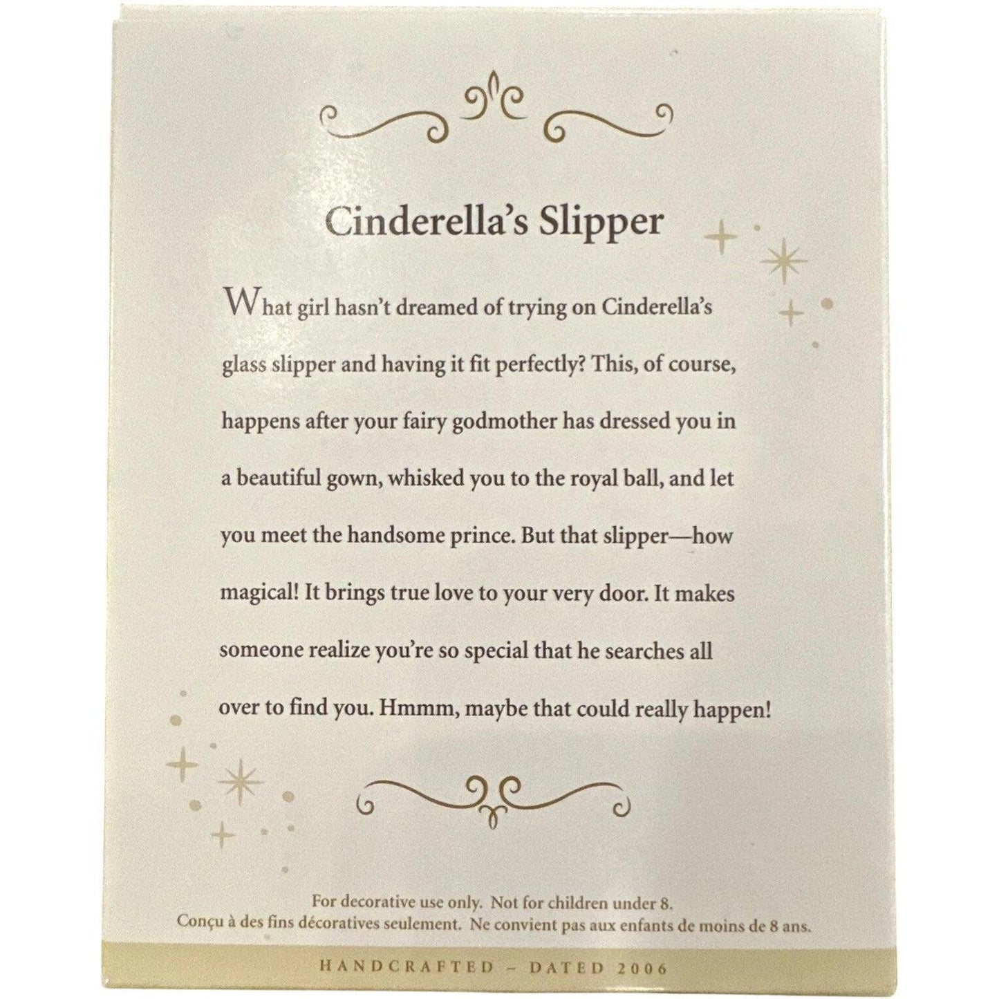 2006 Cinderella's Slipper Hallmark Ornament (Disney) QMP4017