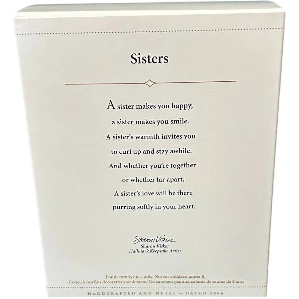 2006 Sisters Hallmark Ornament (Cats) QXG2963