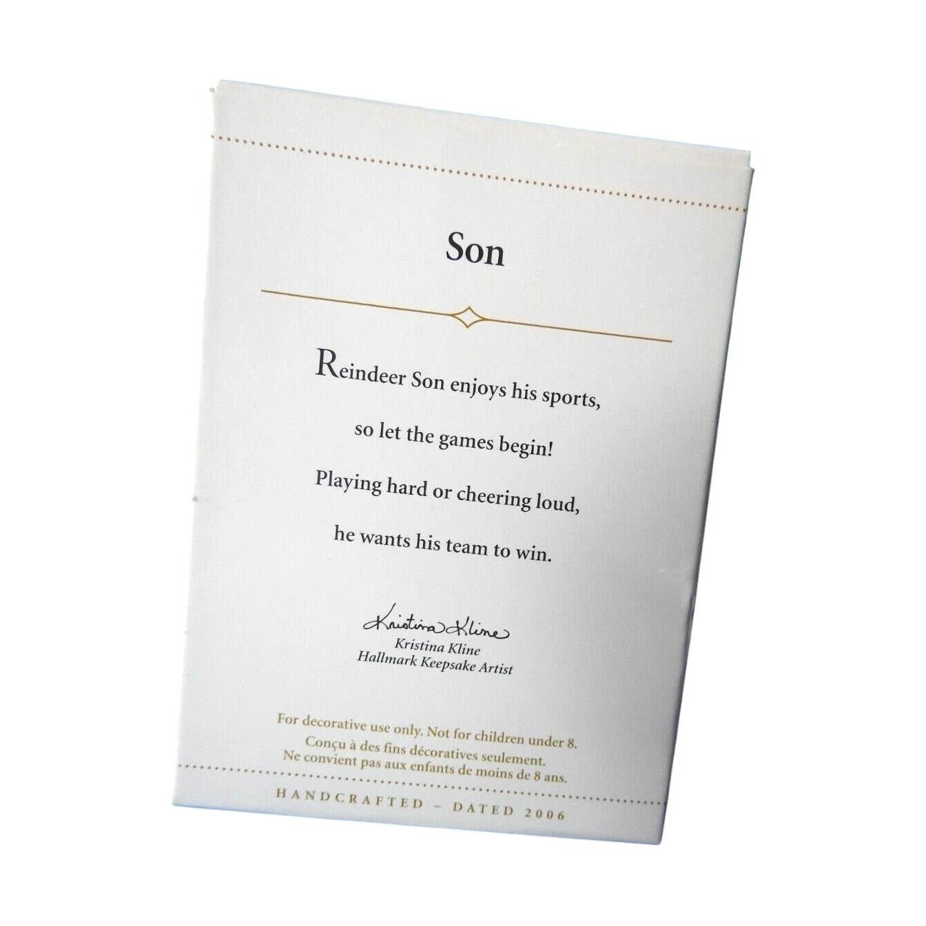 2006 Son Hallmark Ornament (Family) QXG2923