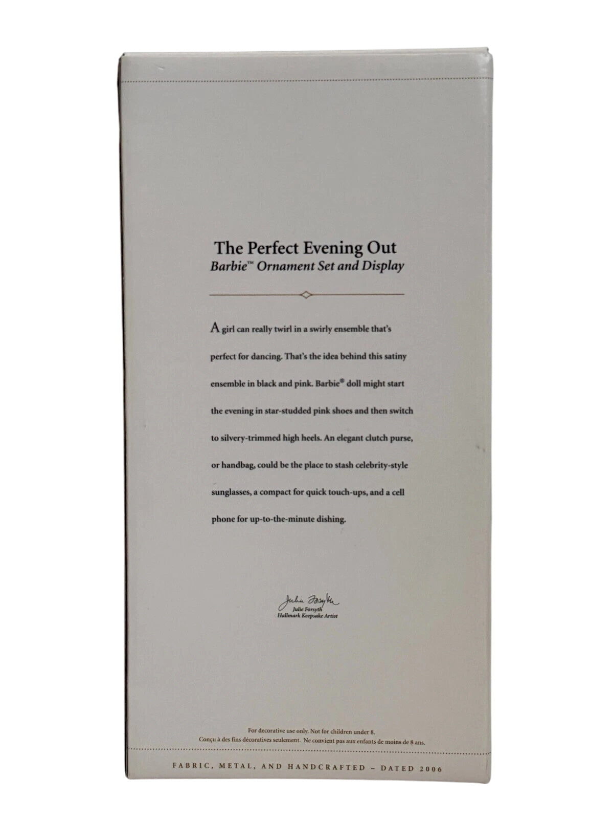 2006 The Perfect Evening Out Hallmark Ornament (Barbie Stocking Hanger) QFM4483