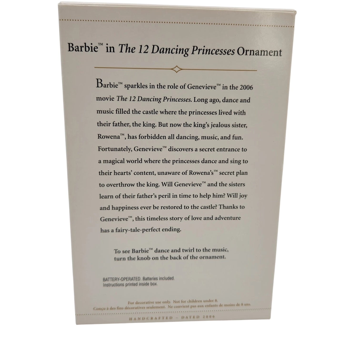 2006 Barbie in The 12 Dancing Princesses Ornament Hallmark Ornament (Barbie) QXI6346