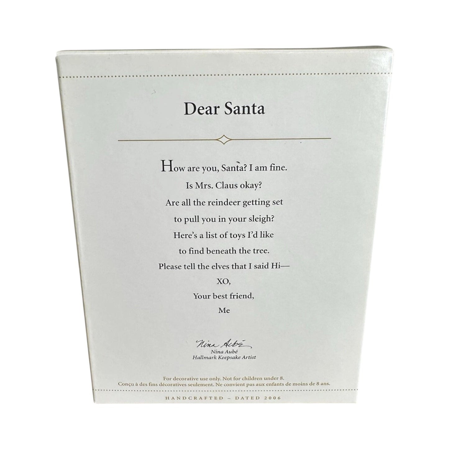 2006 Dear Santa Hallmark Ornament (Crayola) QXG2306 Image7