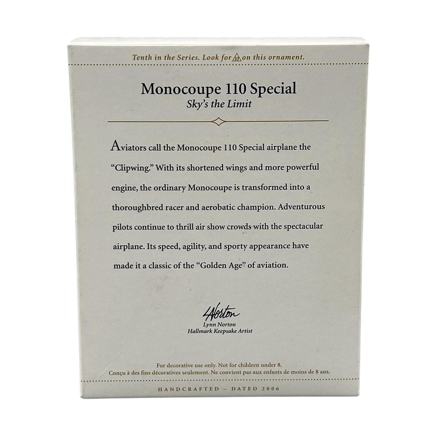 2006 Monocoupe 110 Special Hallmark Ornament (Sky's the Limit) QX2363