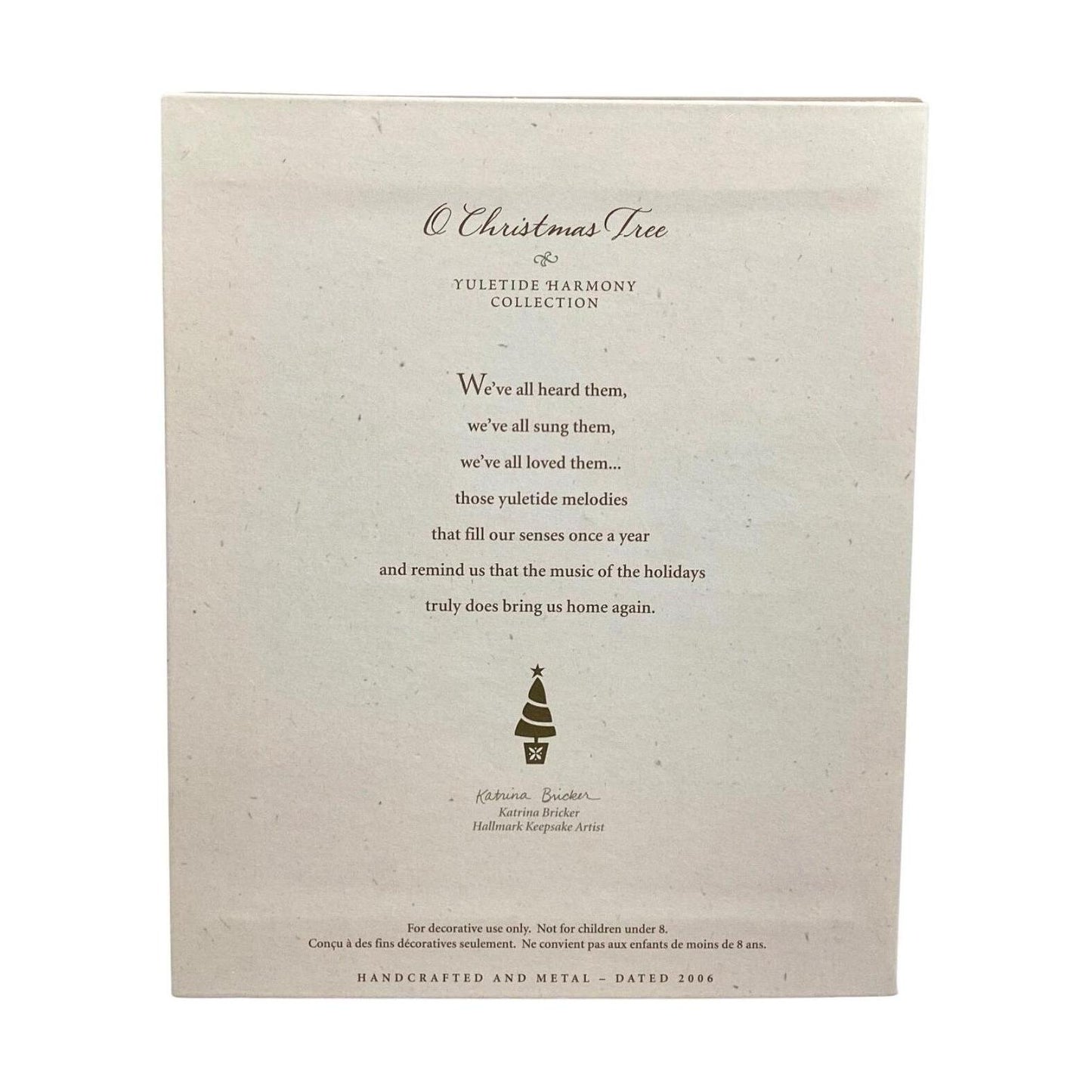 2006 O Christmas Tree Hallmark Ornament (Yuletide Harmony Collection) QP1126 Image8