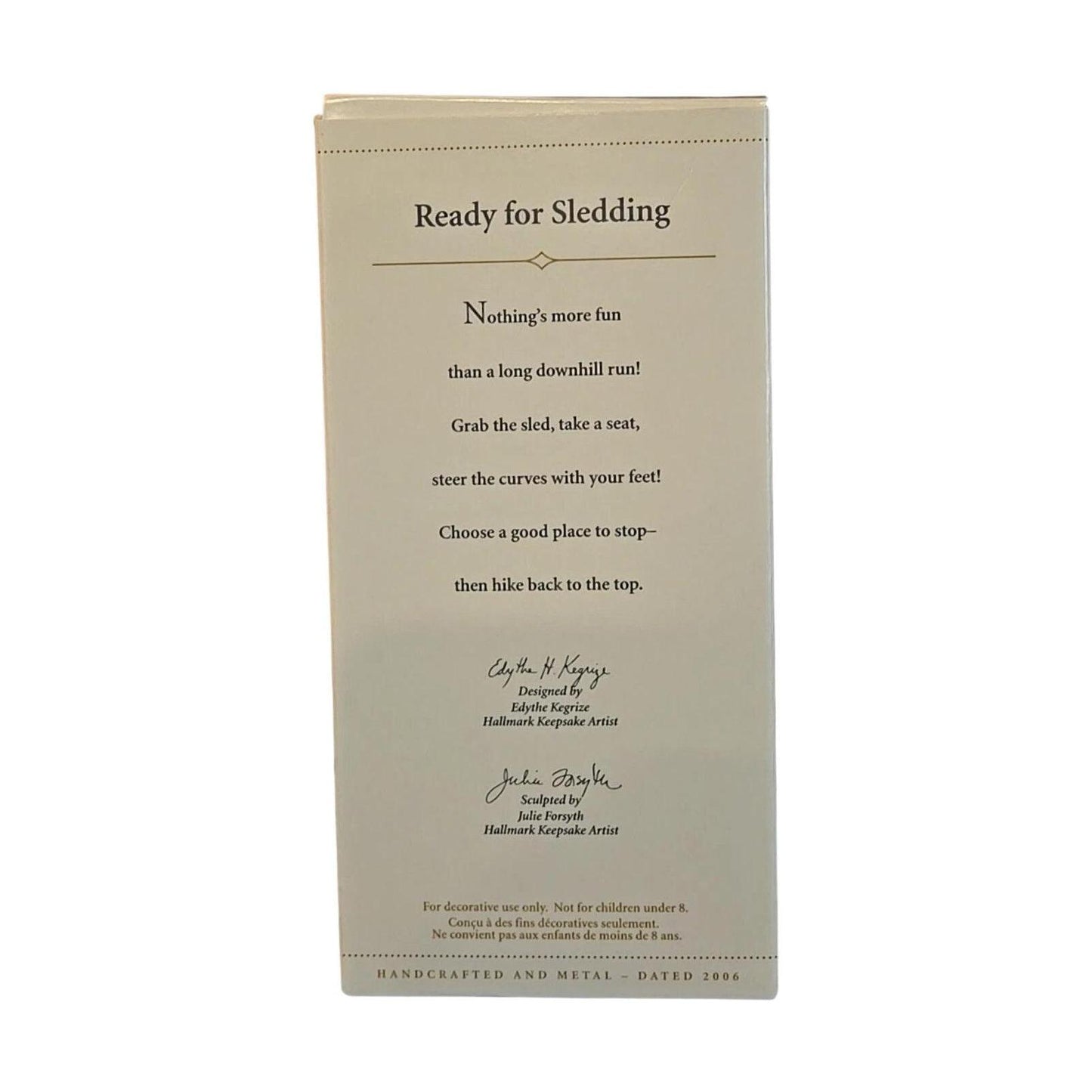 2006 Ready for Sledding Hallmark Ornament (Winter Garden) QXG2766 Image9