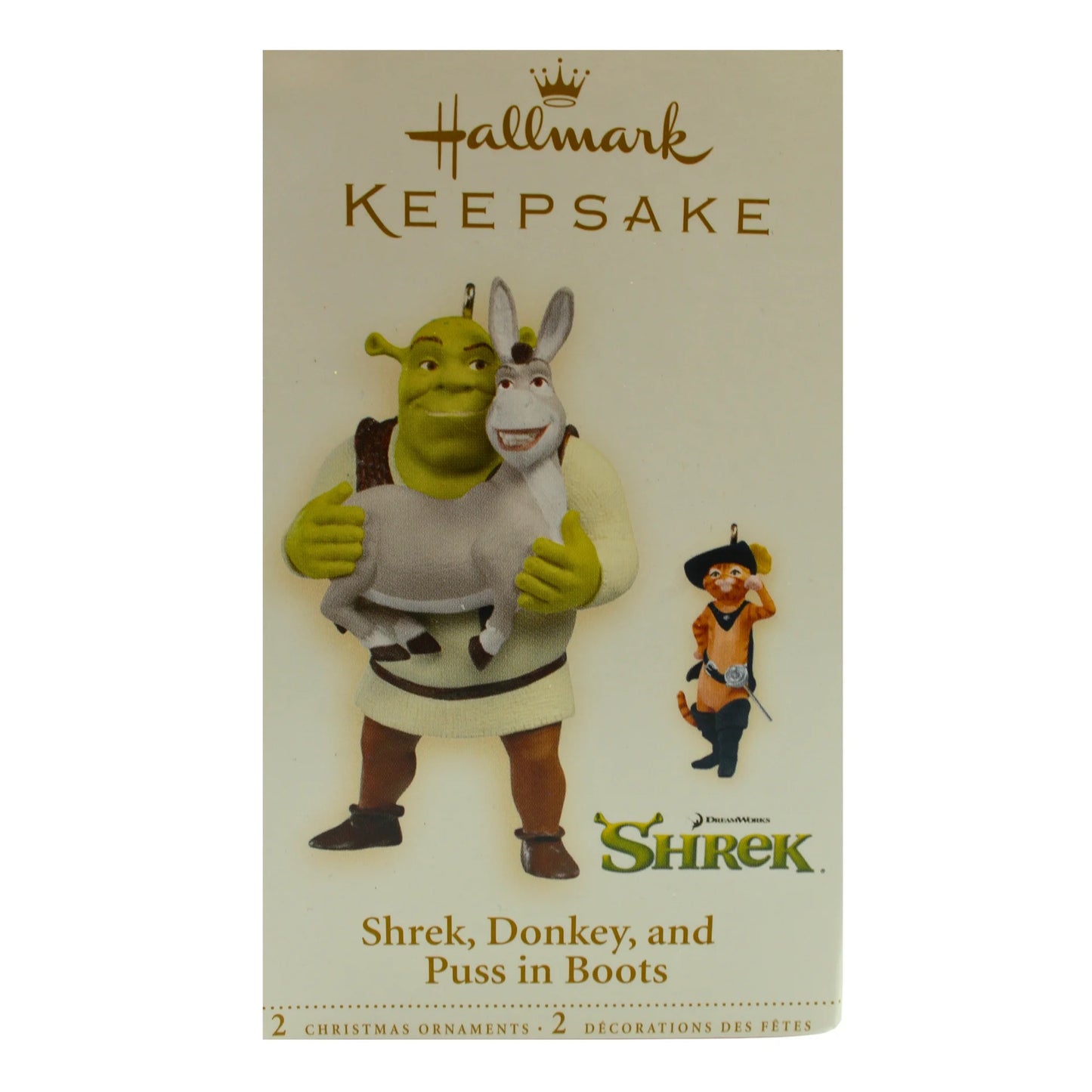 2006 Shrek, Donkey, and Puss in Boots Hallmark Ornament (Shrek) QXI6226