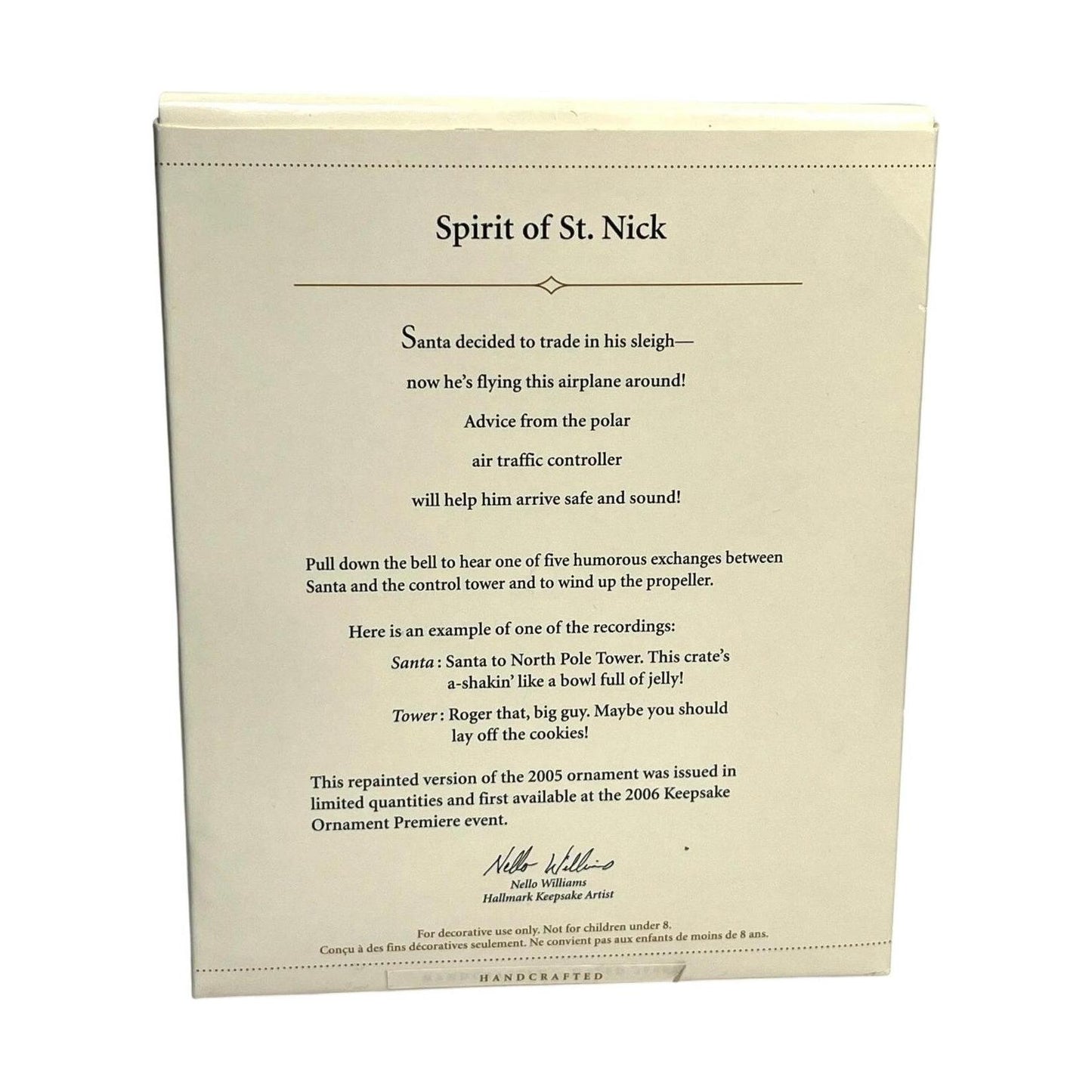 2006 Spirit of St. Nick Hallmark Ornament (Airplane) QXE3226 Image6