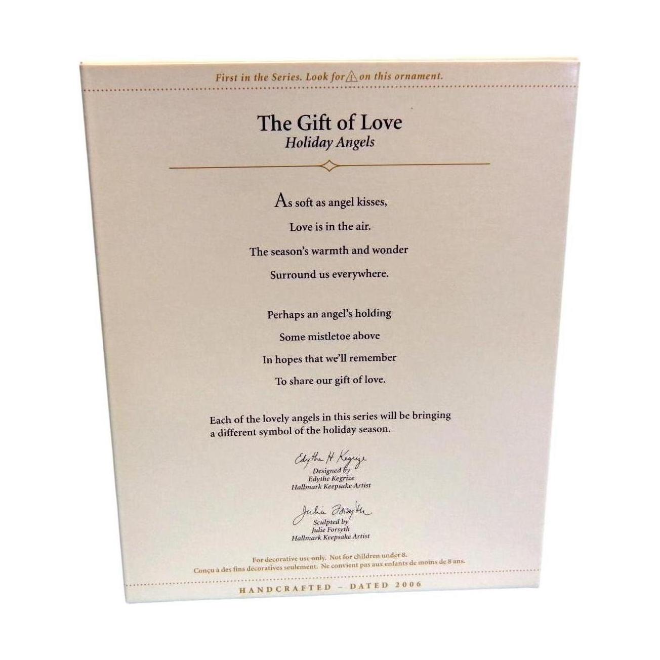 2006 The Gift of Love Hallmark Ornament (Holiday Angels) QX2142