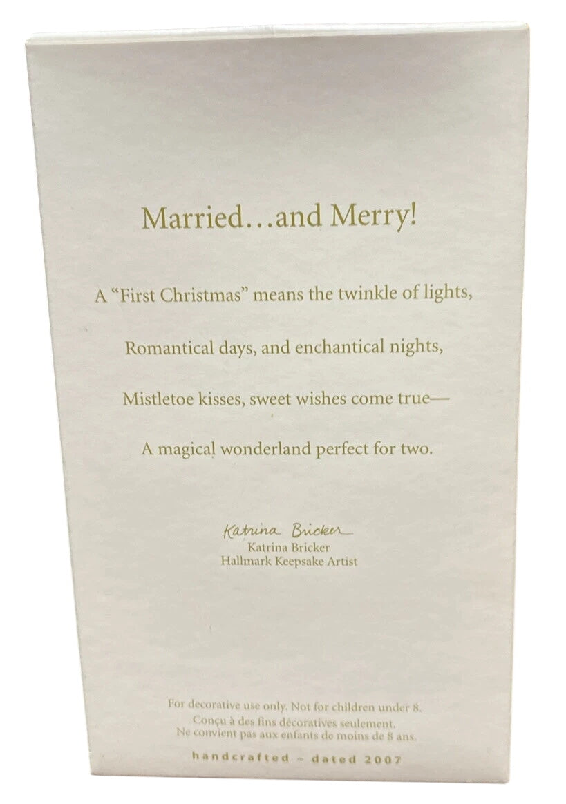 2007 Married...and Merry! Hallmark Ornament (Wedding) QXG6129