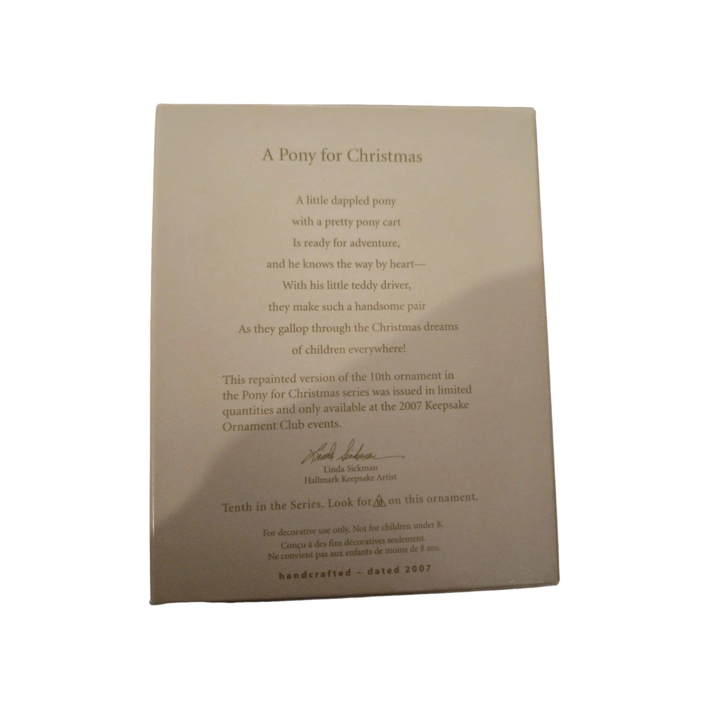 2007 A Pony for Christmas Hallmark Ornament (A Pony for Christmas) QX7059