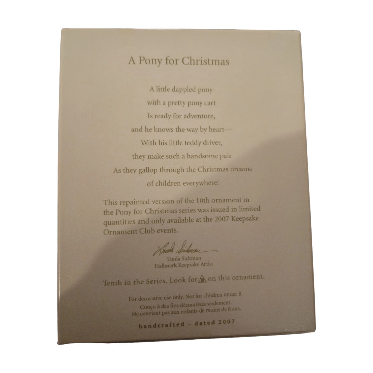 2007 A Pony for Christmas Hallmark Ornament (A Pony for Christmas) QX7059