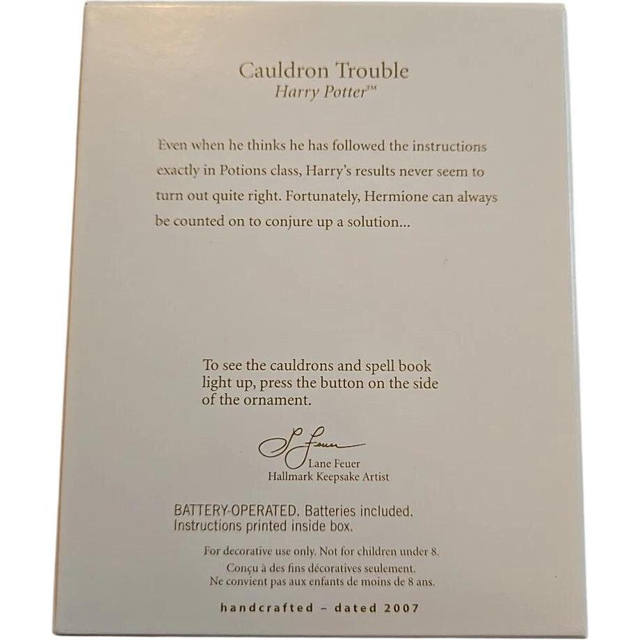 2007 Cauldron Trouble Hallmark Ornament (Harry Potter) QXI4359